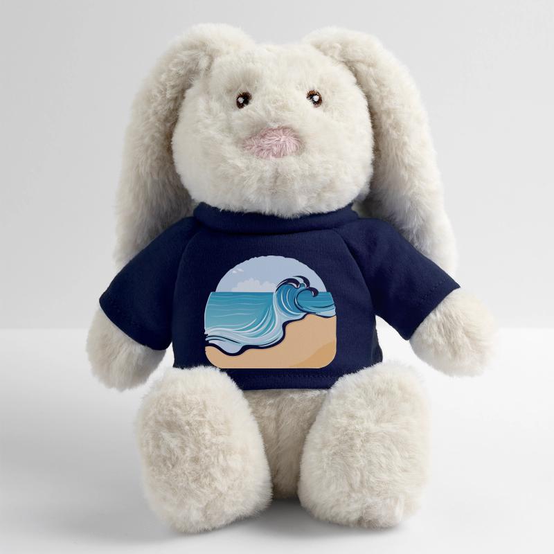 Plage de sable Lapin en peluche recyclé MiniFeet® Crème