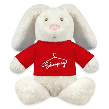 Shopping / Cintres / Mode / Mode / Shopping - Lapin en peluche recyclé MiniFeet® Crème - rouge - Devant