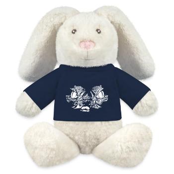Alligator Echsen Krokodil Reptilien Kopf - MiniFeet® RecycelHase® Creme - French Navy - Vorne