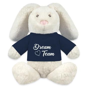 dream team - MiniFeet® RecycelHase® Creme - French Navy - Vorne