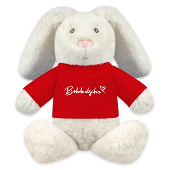 Bobbelsche / Hessisch / Baby - MiniFeet® RecycelHase® Creme - Rot - Vorne