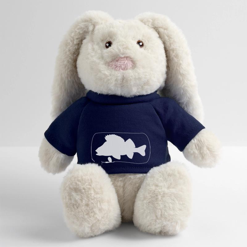 Perchoir avec cône Lapin en peluche recyclé MiniFeet® Crème