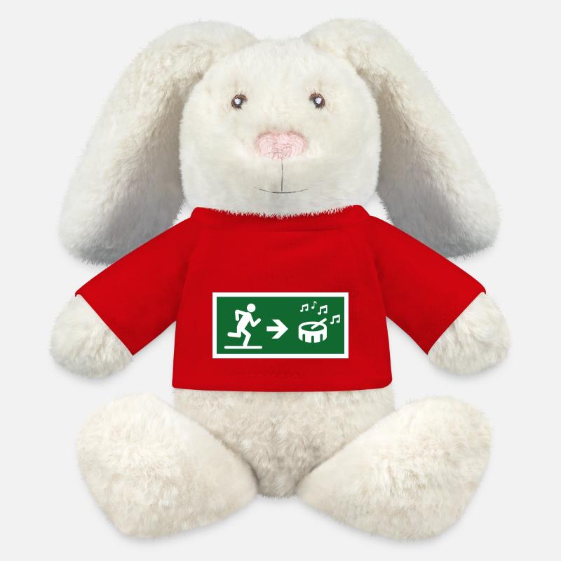 exit to the drum sound - MiniFeet® RecycelHase® Bunny Cream - red