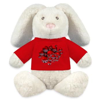 Shirt mit Kugel-Design - MiniFeet® RecycelHase® Creme - Rot - Vorne
