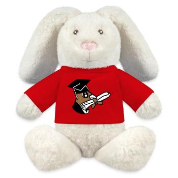 Deaf School Graduation College Certificate Certificate Certificate - MiniFeet® RecycelHase® Bunny Cream - red - Front