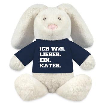 bday geschenk hauskatze falbkatze miezekatze - MiniFeet® RecycelHase® Creme - French Navy - Vorne