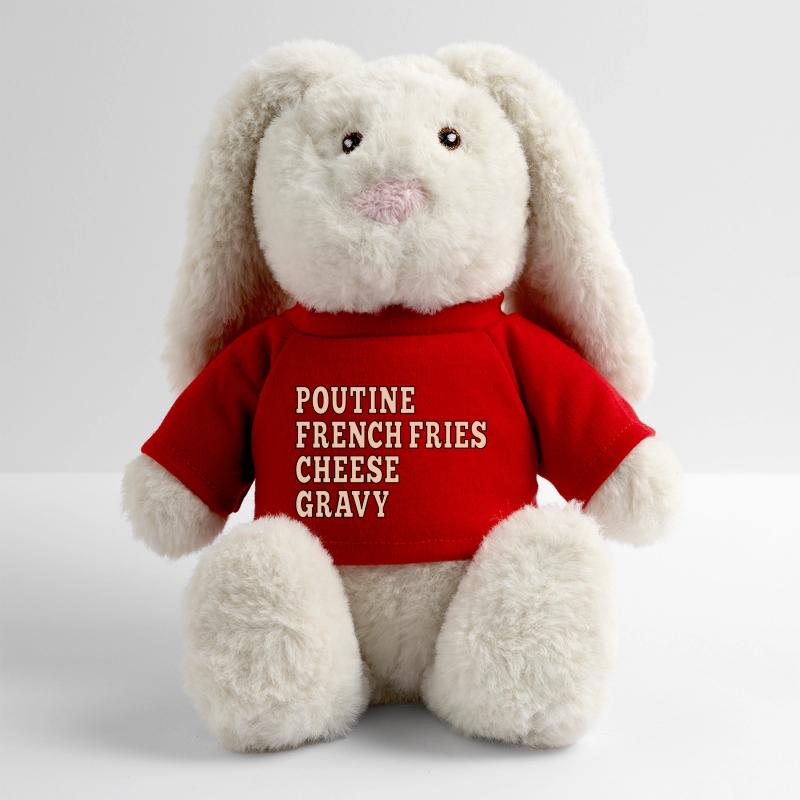 Poutine de restauration rapide canadienne Lapin en peluche recyclé MiniFeet® Crème