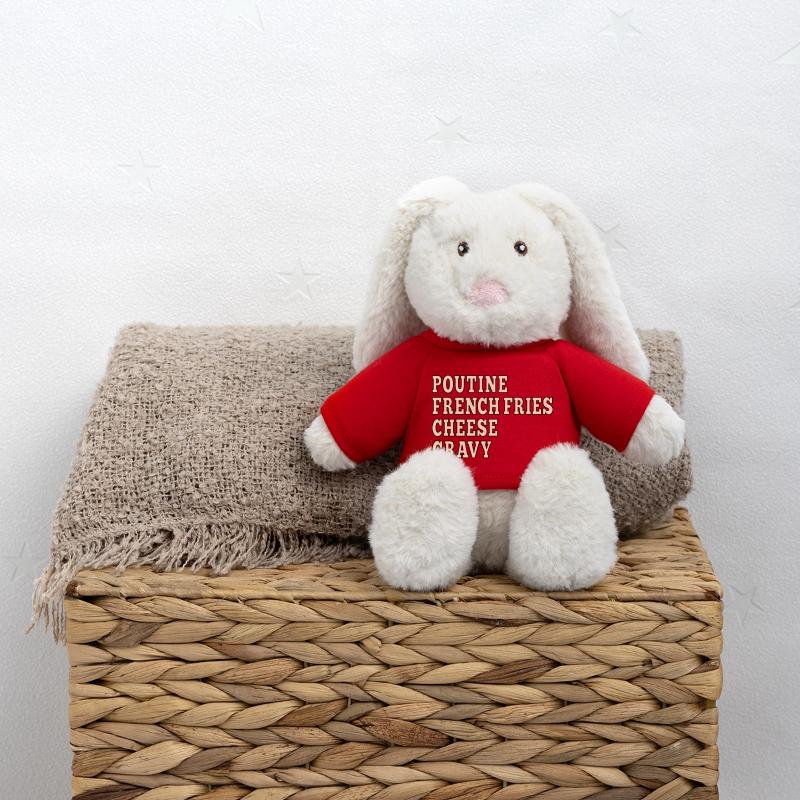 Poutine de restauration rapide canadienne Lapin en peluche recyclé MiniFeet® Crème
