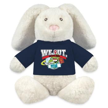 Nous voyageons en Égypte Voyage Matching Famille - Lapin en peluche recyclé MiniFeet® Crème - bleu marine - Devant