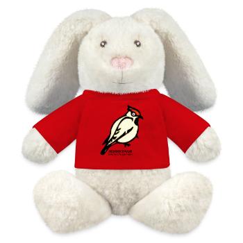 Waxwing Little Bird Environmental Protection Kids - MiniFeet® RecycelHase® Bunny Cream - red - Front