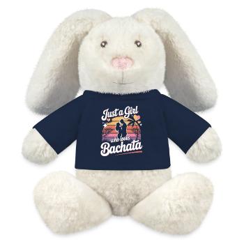 Just a girl who loves Bachata - MiniFeet® RecycelHase® Bunny Cream - french navy - Front