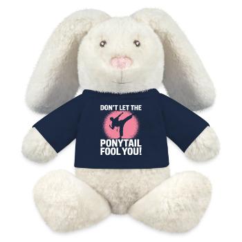 Karate with Determination - MiniFeet® RecycelHase® Bunny Cream - french navy - Front