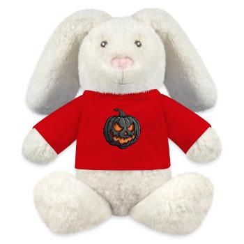 Wild Halloween Pumpkin Face Glowing Grimace - MiniFeet® RecycelHase® Bunny Cream - red - Front