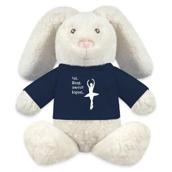 Tanzen - Essen. Schlafen. Tanzen!! Wiederholen. - für Tänzerinnen und Tänzer - MiniFeet® RecycelHase® Creme - French Navy - Vorne