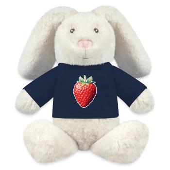 Erdbeere fruchtig - MiniFeet® RecycelHase® Creme - French Navy - Vorne