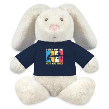 Lustiger Spruch Tischtennisspieler Geschenke - MiniFeet® RecycelHase® Creme - French Navy - Vorne