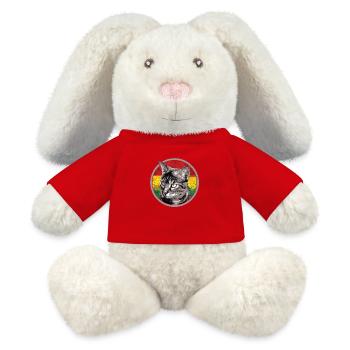 Reggae Cat - MiniFeet® RecycelHase® Bunny Cream - red - Front