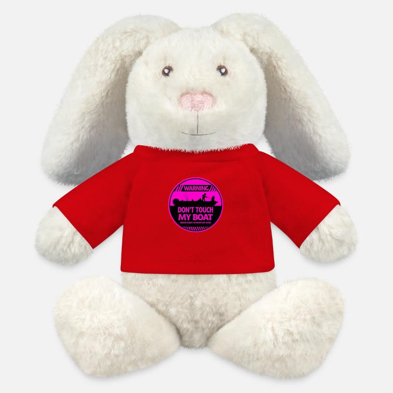 Warnung vor Booten - MiniFeet® RecycelHase® Creme - Rot
