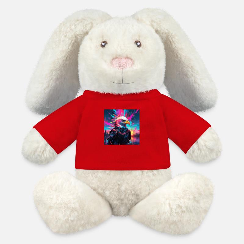Neon Eagle - MiniFeet® RecycelHase® Bunny Cream - red