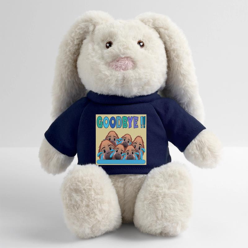 ADIEU ÉQUIPE GOODBYE MONKEY Lapin en peluche recyclé MiniFeet® Crème