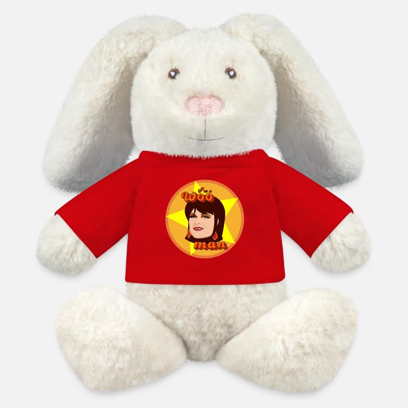 I'm a woo man - MiniFeet® RecycelHase® Creme - Rot