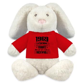 1969 Living Legend, Rock'n'Roll - MiniFeet® RecycelHase® Bunny Cream - red - Front