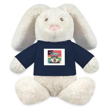 passende Sticker-Designs "Never Stop Dreaming" - MiniFeet® RecycelHase® Creme - French Navy - Vorne