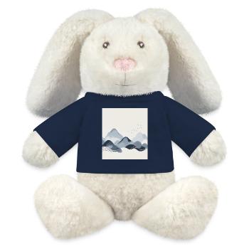 Abstrakte Berge - MiniFeet® RecycelHase® Creme - French Navy - Vorne