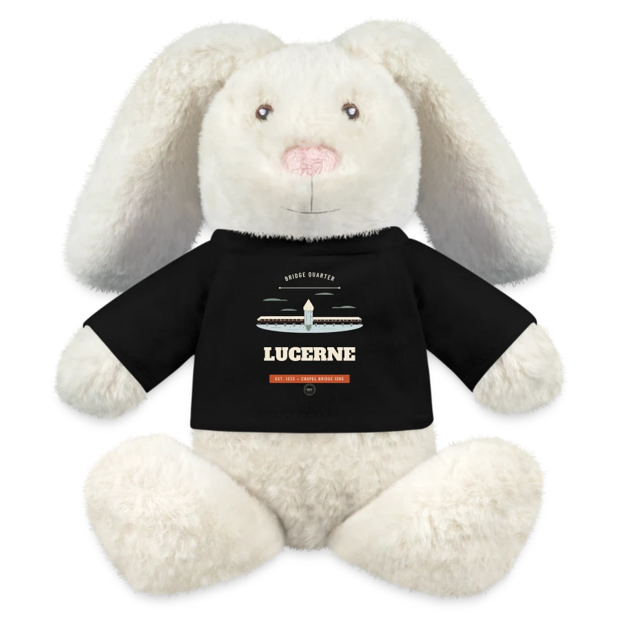 Lucerne-märke på en minifeet® recycelhase® bunny cream, black