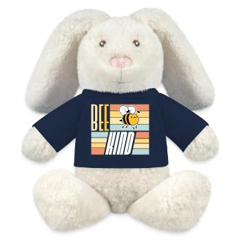 Sei nett niedlich Honig Freundlichkeit Biene Liebe inspirierend - MiniFeet® RecycelHase® Creme - French Navy - Vorne