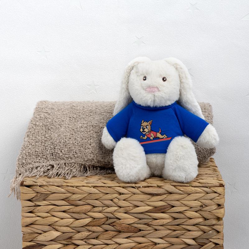 Determined Border Terrier in Terrier Race MiniFeet® RecycelHase® Bunny Cream
