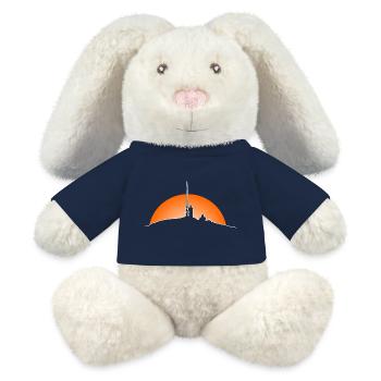 Harz Style - Brocken - Sonnenaufgang im Harz - MiniFeet® RecycelHase® Creme - French Navy - Vorne