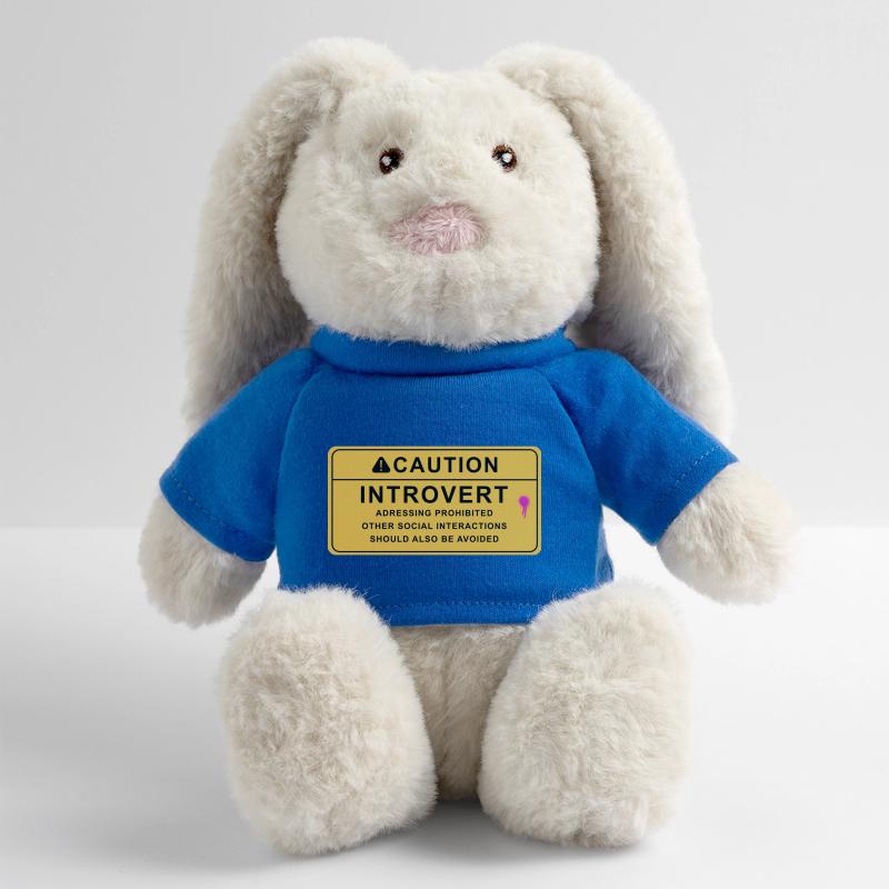 Caution Introvert MiniFeet® RecycelHase® Creme