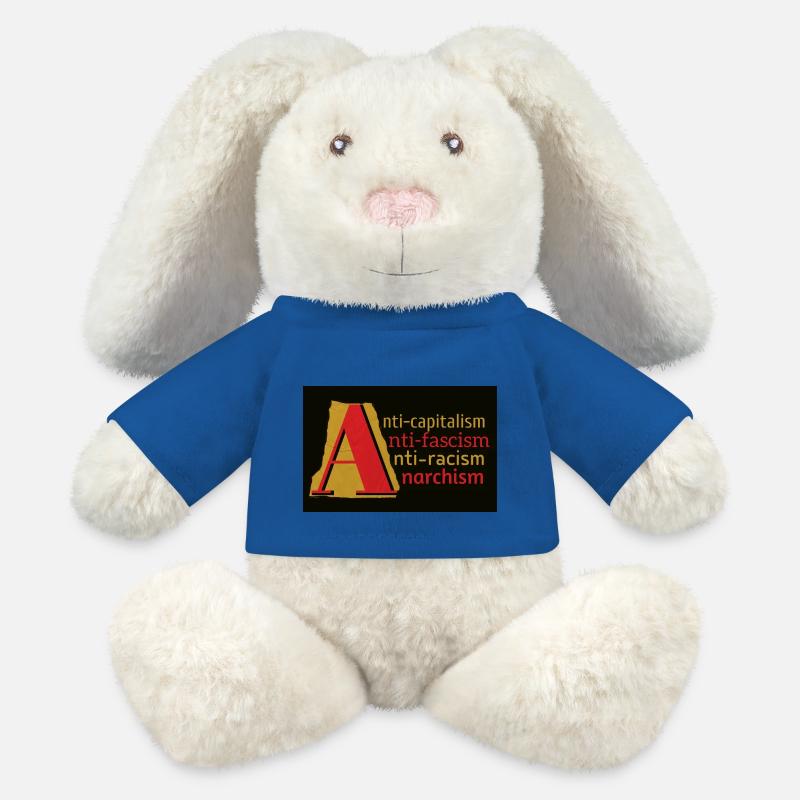 Anarchismus & Antifaschismus - MiniFeet® RecycelHase® Creme - Königsblau