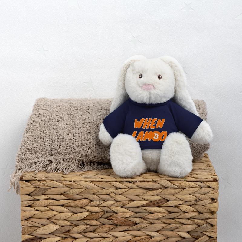 Crypto When Lambo BTC Bitcoin 1 MiniFeet® RecycelHase® Bunny Cream
