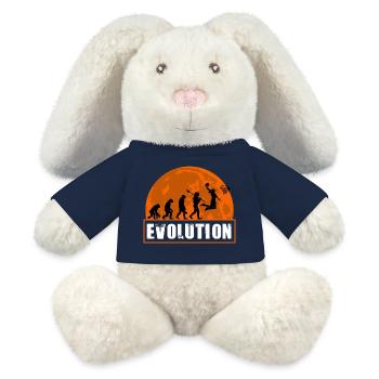 Basketball Evolution Spieler dunkt Silhouette - MiniFeet® RecycelHase® Creme - French Navy - Vorne