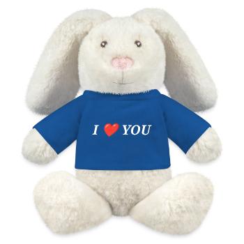 I Love You - MiniFeet® RecycelHase® Creme - Königsblau - Vorne