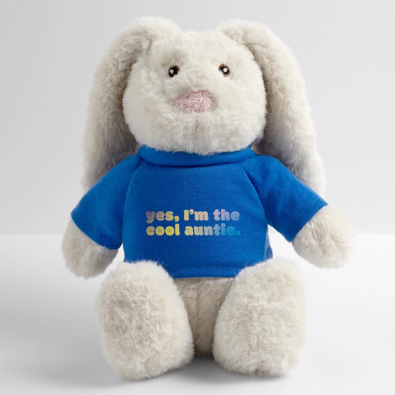 Déclaration de tante cool Lapin en peluche recyclé MiniFeet® Crème