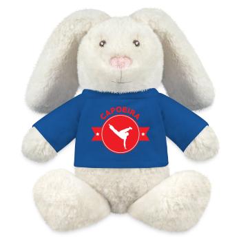 Capoeira - Combat - Danse - Lapin en peluche recyclé MiniFeet® Crème - bleu roi - Devant