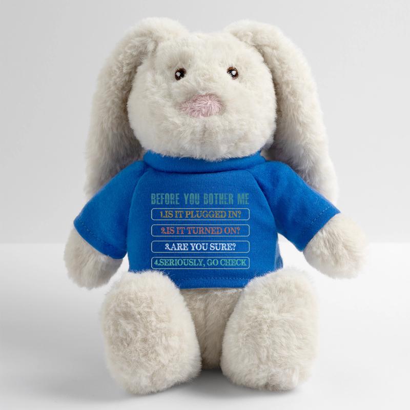 Information Technology Tech Technical Support MiniFeet® RecycelHase® Bunny Cream