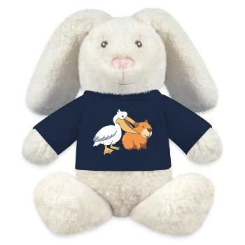 Capybara Capibara - MiniFeet® RecycelHase® Creme - French Navy - Vorne