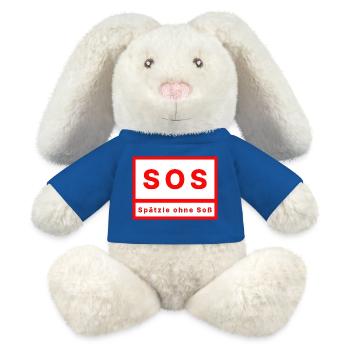 SOS Spätzle without sauce - MiniFeet® RecycelHase® Bunny Cream - royal blue - Front