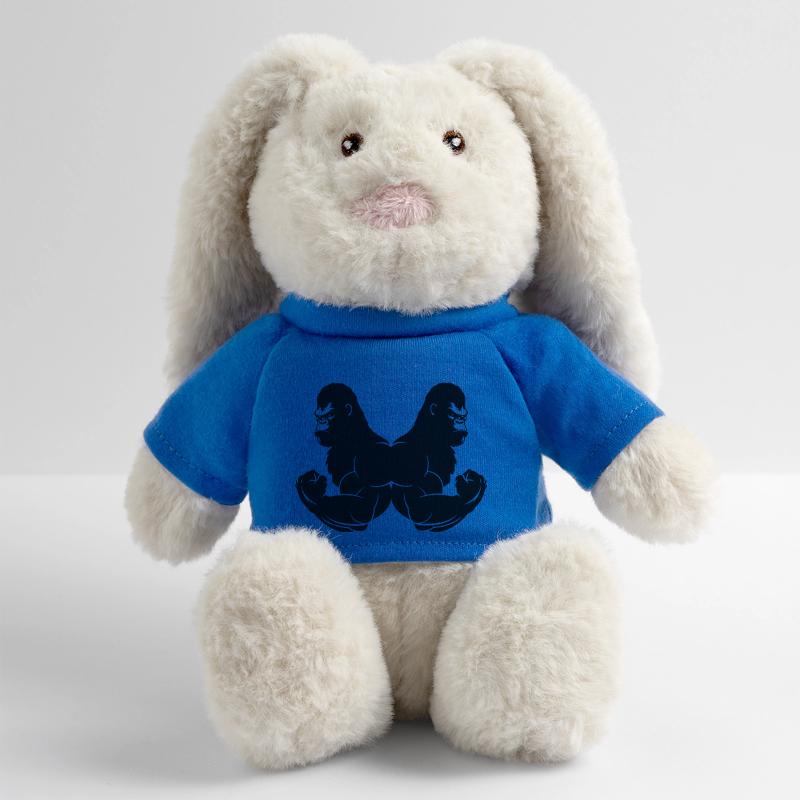 Gorille 2 Lapin en peluche recyclé MiniFeet® Crème