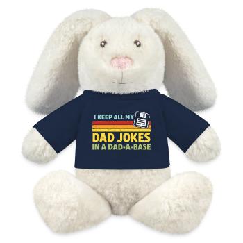 Dad Jokes Shirt Programmer Dad Humor - MiniFeet® RecycelHase® Bunny Cream - french navy - Front