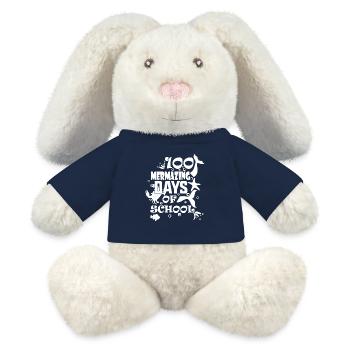 100 Mermazing Days Of School - MiniFeet® RecycelHase® Bunny Cream - french navy - Front