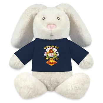 Out Of My Way – I'm Going To The Casino - MiniFeet® RecycelHase® Creme - French Navy - Vorne