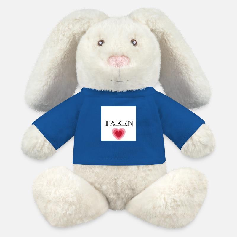 Pris - Lapin en peluche recyclé MiniFeet® Crème - bleu roi
