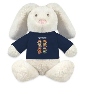 Santa Philosophers Quartet - MiniFeet® RecycelHase® Bunny Cream - french navy - Front