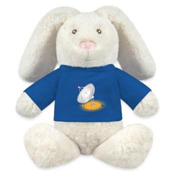 L’antenne parabolique, élément de conception - Lapin en peluche recyclé MiniFeet® Crème - bleu roi - Devant