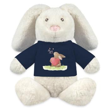 Marriage Proposal Illustration Marry Me Proposal - MiniFeet® RecycelHase® Bunny Cream - french navy - Front